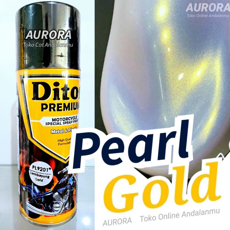 Cat Lembayung Kuning Emas Diton Premium Lembayung Gold PL9201 Pearl Mutiara