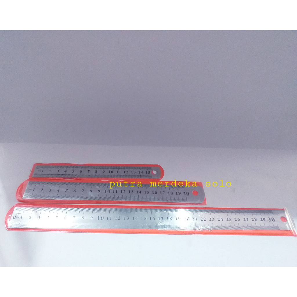 

Penggaris Besi 15/20/30/40 cm Ruler Stainless