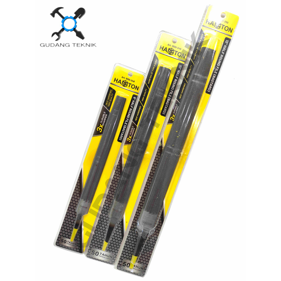 Bamboogrove_ Kikir Besi Setengah Lingkaran 8" 10" 12" Hasston Prohex / Half Round File Kikir Kayu