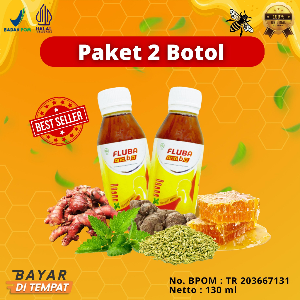

2 Botol Madu Fluba Anaba Solusi Meredakan Flu Batuk dan Amandel Secara Alami Tanpa Efek Samping 130ml
