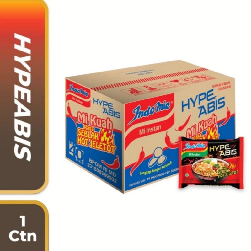 

Mie Kuah Indomie Hype Abis Rasa Seblak Hot Jeletot 1 dus isi 40 pcs