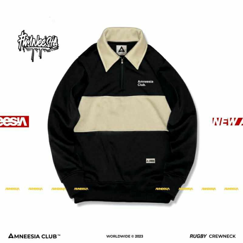 NEW || AMNEESIA ORIGINAL Sweater Hoodie CREWNECK RUGBY Sweatshirt Hodie Switer Hoddie Sweeter Sweter