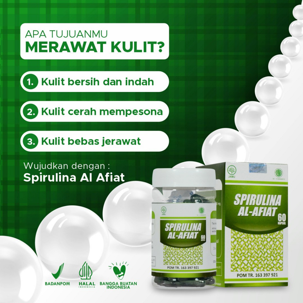 Herbal Spirulina anemia mencerahkan kulit