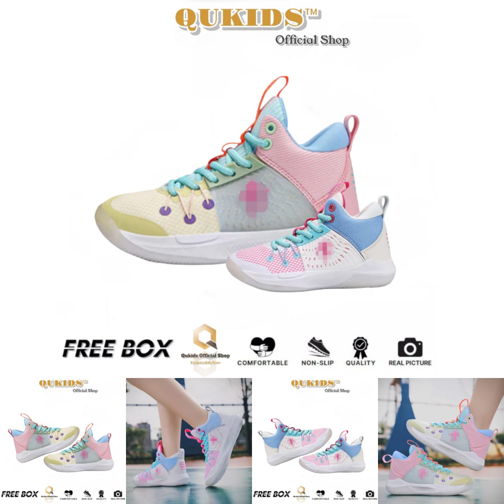 FREE BOX - SEPATU BASKET OLAHRAGA ANAK PEREMPUAN  / SEPATU BASKET CEWEK IMPORT KOREA ORIGINAL