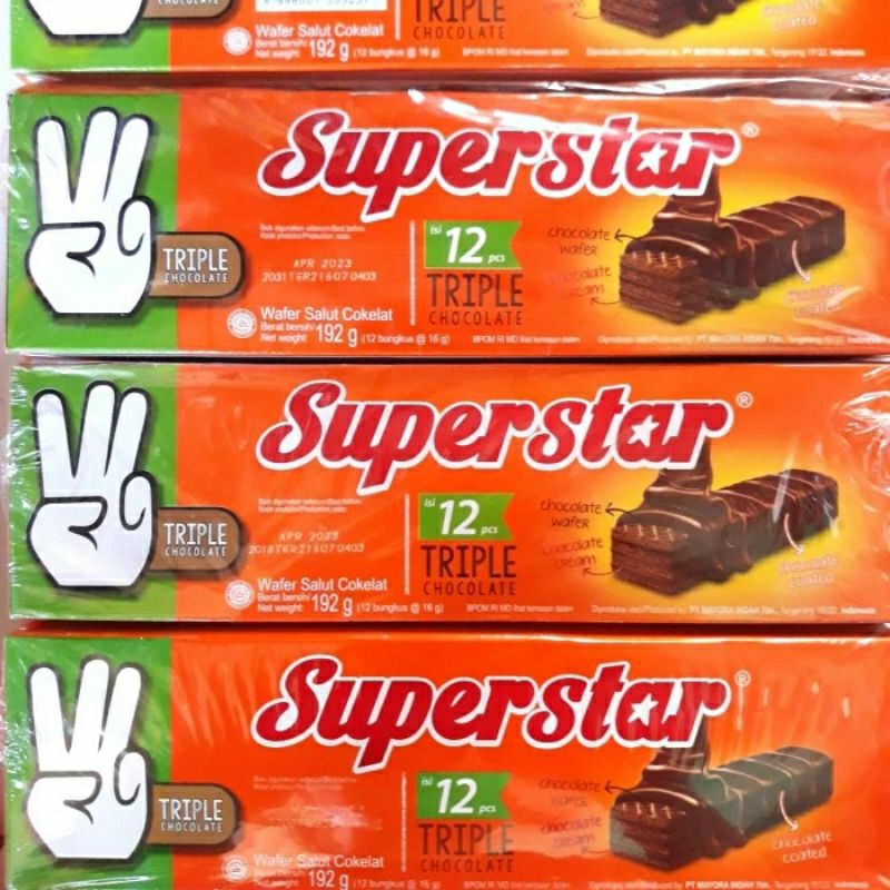 

SUPER STAR triple chocolate isi 12pcs