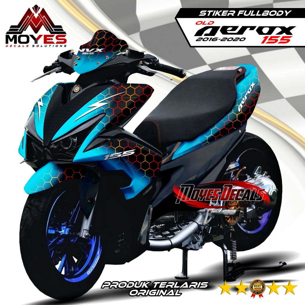 TERBARU Decal Aerox Lama Stiker Decal Aerox 155 Old Full Body Stiker Aerox Lama Full Body Motif ABST