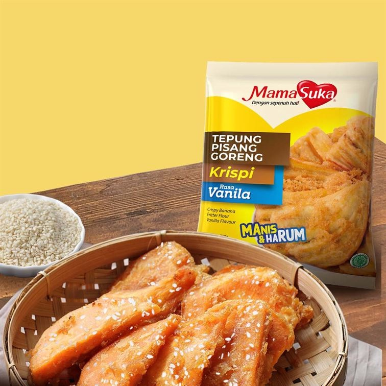 

TEPUNG PISANG GORENG KRISPI VANILA 70GR CRISPY VANILLA BANANA FRITTER FLOUR