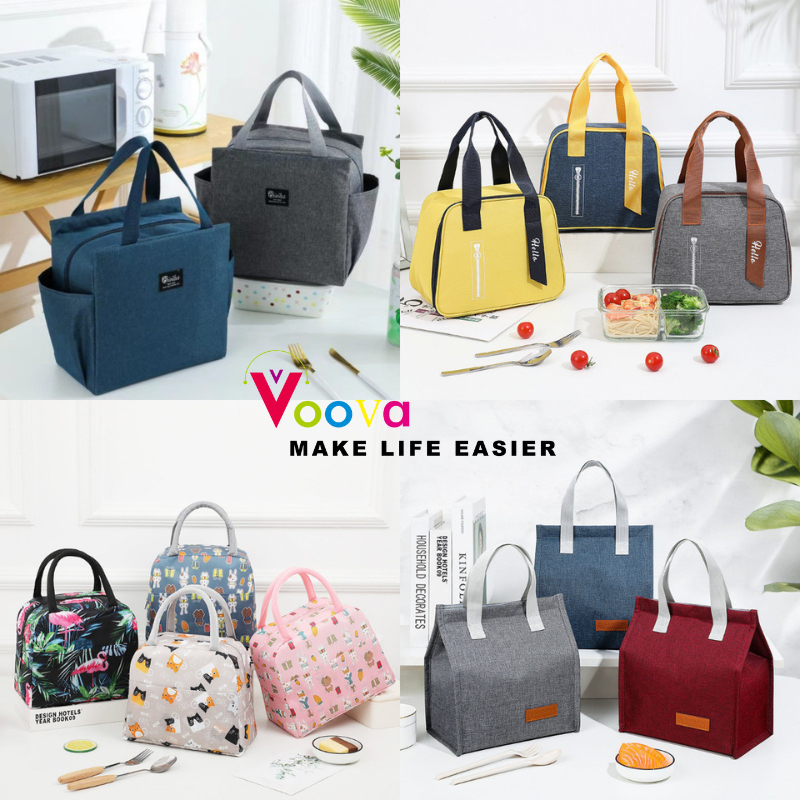 Voova Tas Bekal Makanan / Tas Bekal Kantor / Tas Bekal Tahan Panas / Tempat Bekal Makan / Tas Bekal