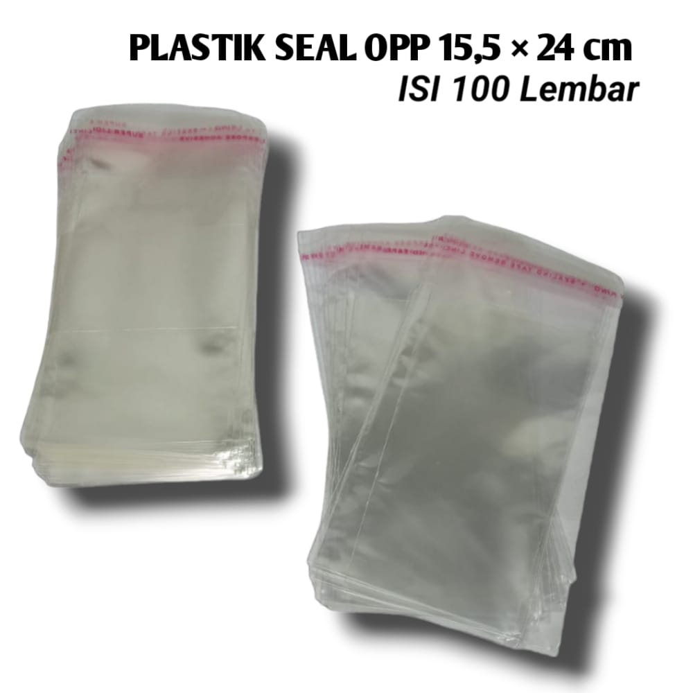 

Plastik kemasan Opp Seal Lem Perekat Kemasan Souvenir Kue 15,5x24 cm