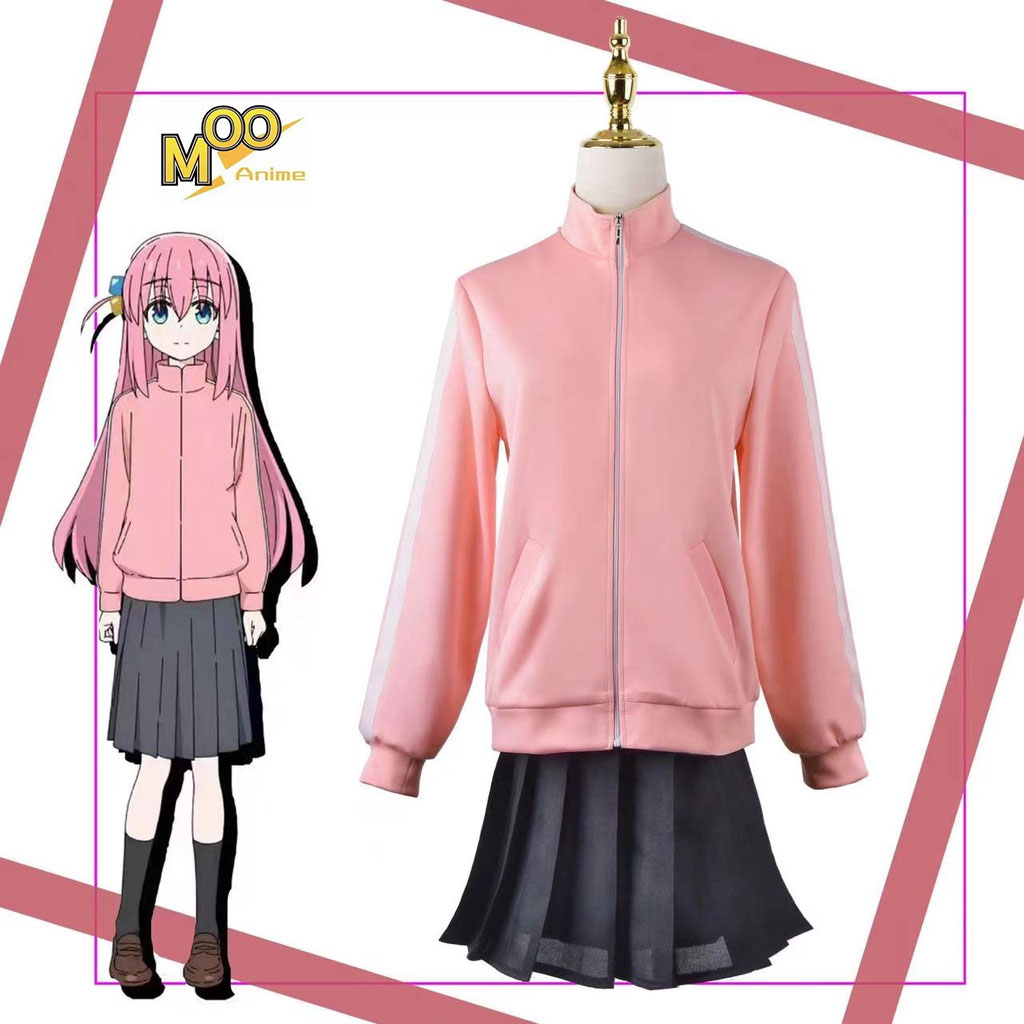 BOCCHI THE ROCK cosplay  Costumes hitori bocchi cosplay Set and wig Sports cosplay clothing