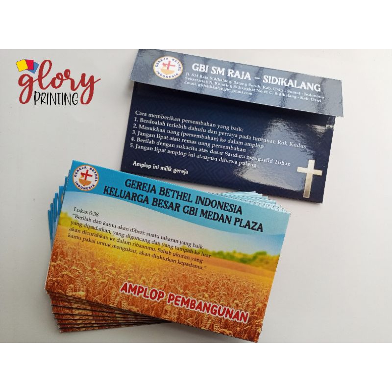 Amplop Gereja. Amplop Persembahan Gereja /Pembangunan Gereja