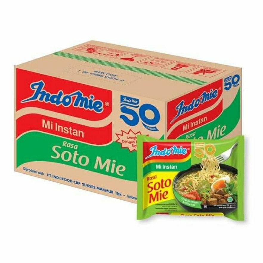 

Indomie Instan Rasa Ayam Bawang / Rasa Soto / Indomie Goreng
