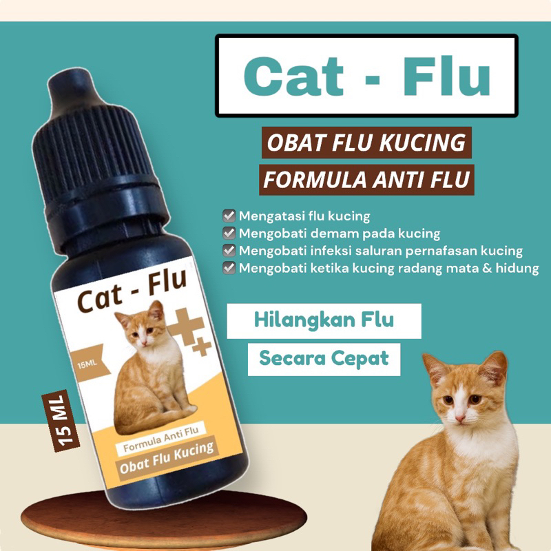 cat flu obat flu kucing formula anti flu 15ml antibiotik kucing