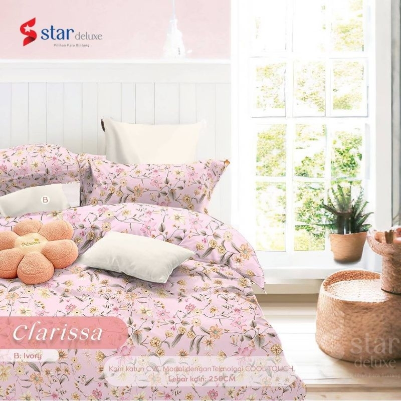 SPREI SET ANTI GESER/ MOTIF DEWASA / motif CLARISA/AGATHA BEV/ROSY RED