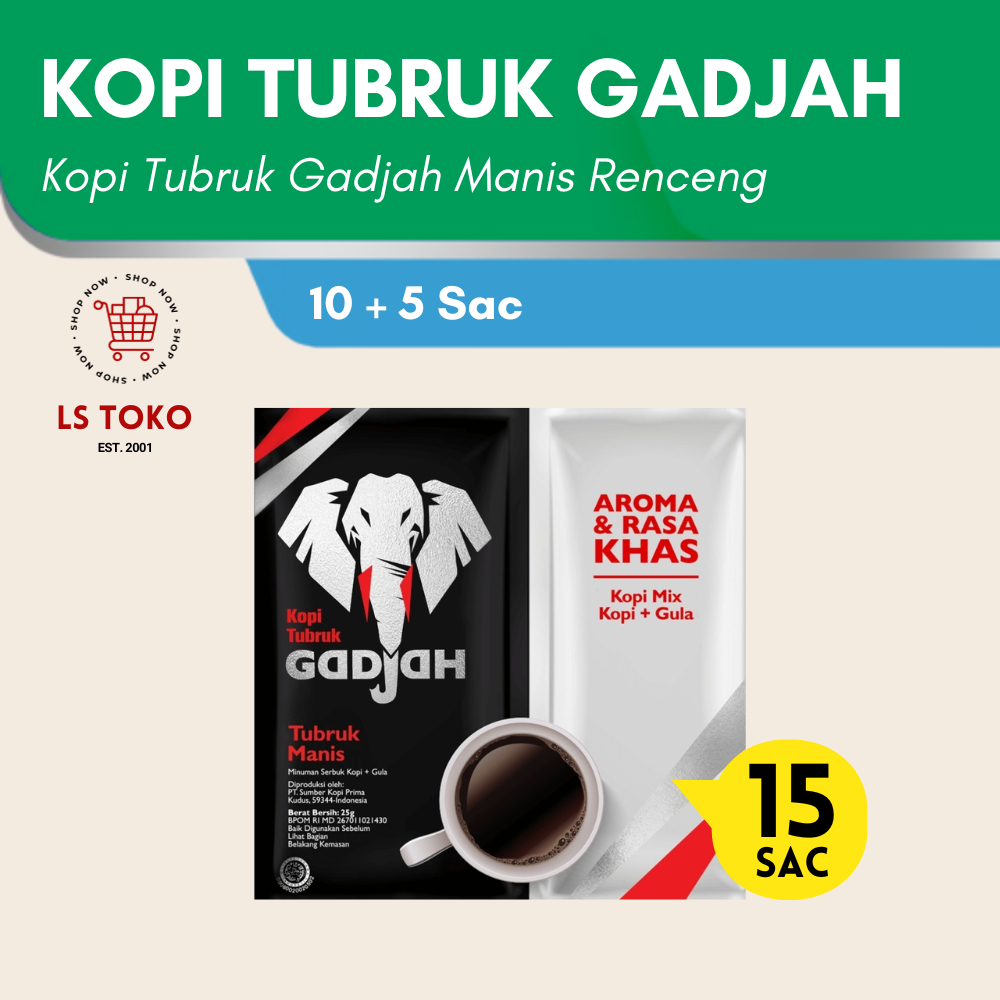 

Kopi Gadjah Renceng Isi 10 Sachet