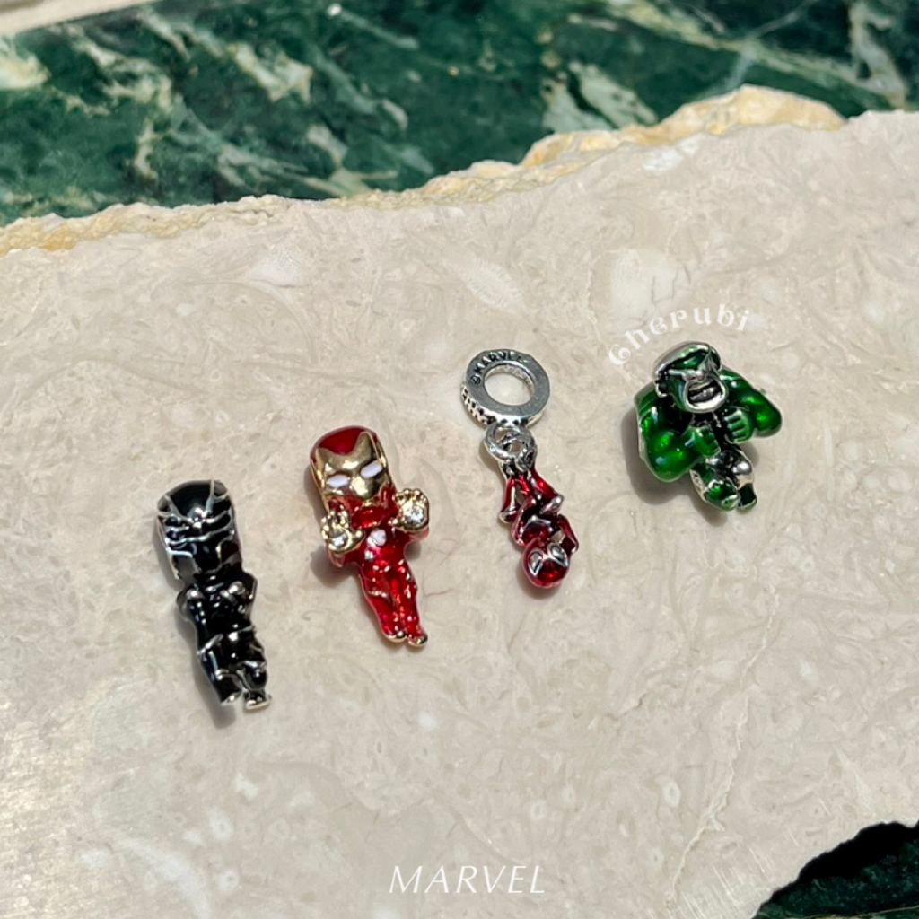Additional Charms – MARVEL The Avengers Superhero Series || charms gelang Pandora karakter Hulk Blac
