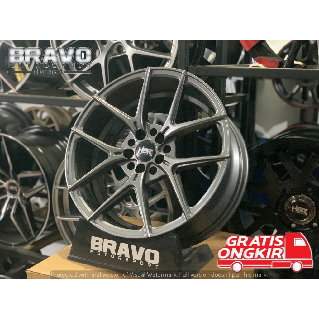 VELG MOBIL RING 17 HSR MANPAI R17 GREY UNTUK CIVIC FD CITY ACCORD ALTIS PELEK SPORTY
