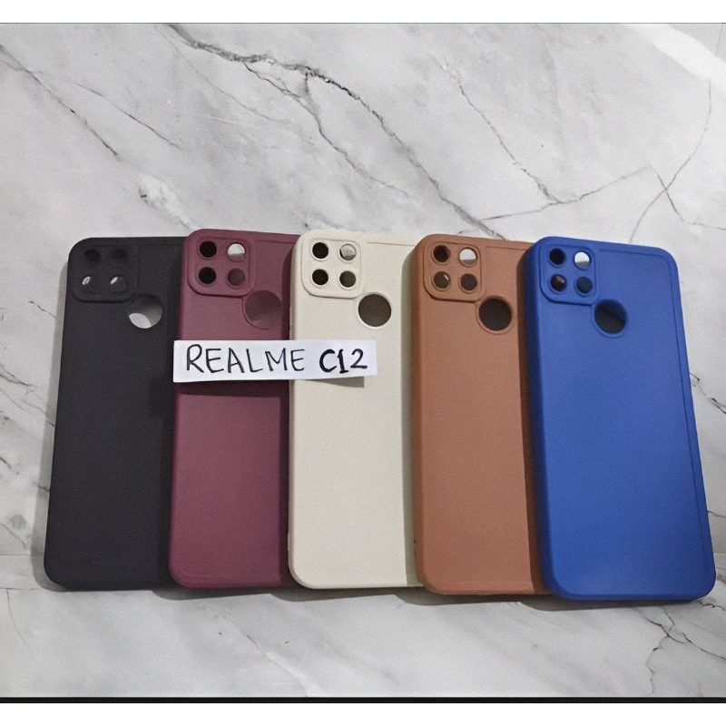 CASE HP REALME C 11 12 15 17 softcase Slikon Black Blue Pink hijau merah Lentur Protecion bunkus hp
