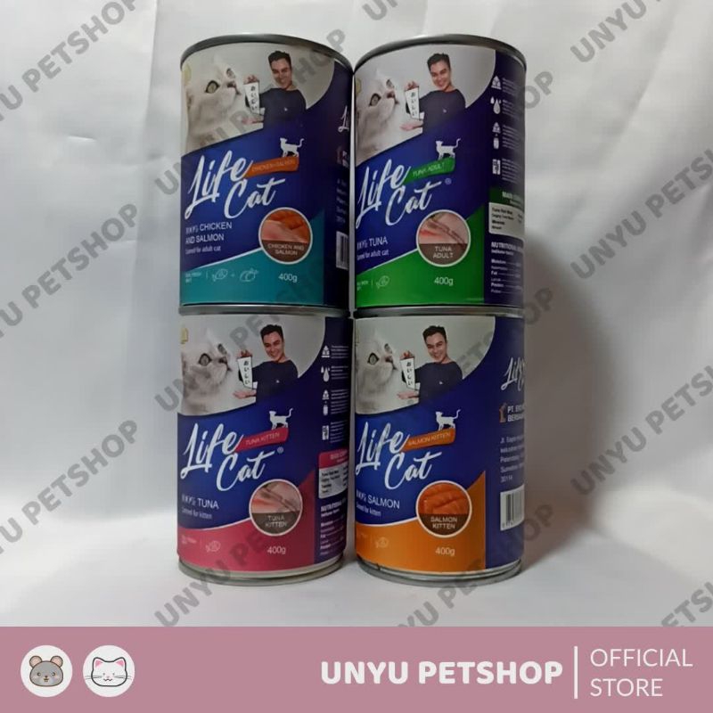 LIFE CAT KITTEN ADULT KALENG BAIM WONG 400GR MAKANAN KUCING