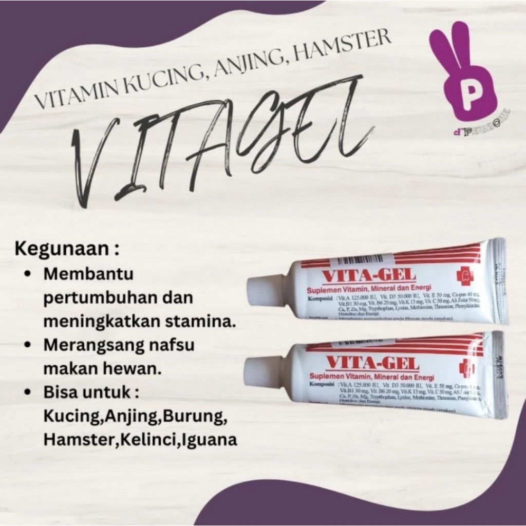 VITAGEL Vitamin Kucing Anjing Vitamin Kekebalan Penambah Nafsu Makan