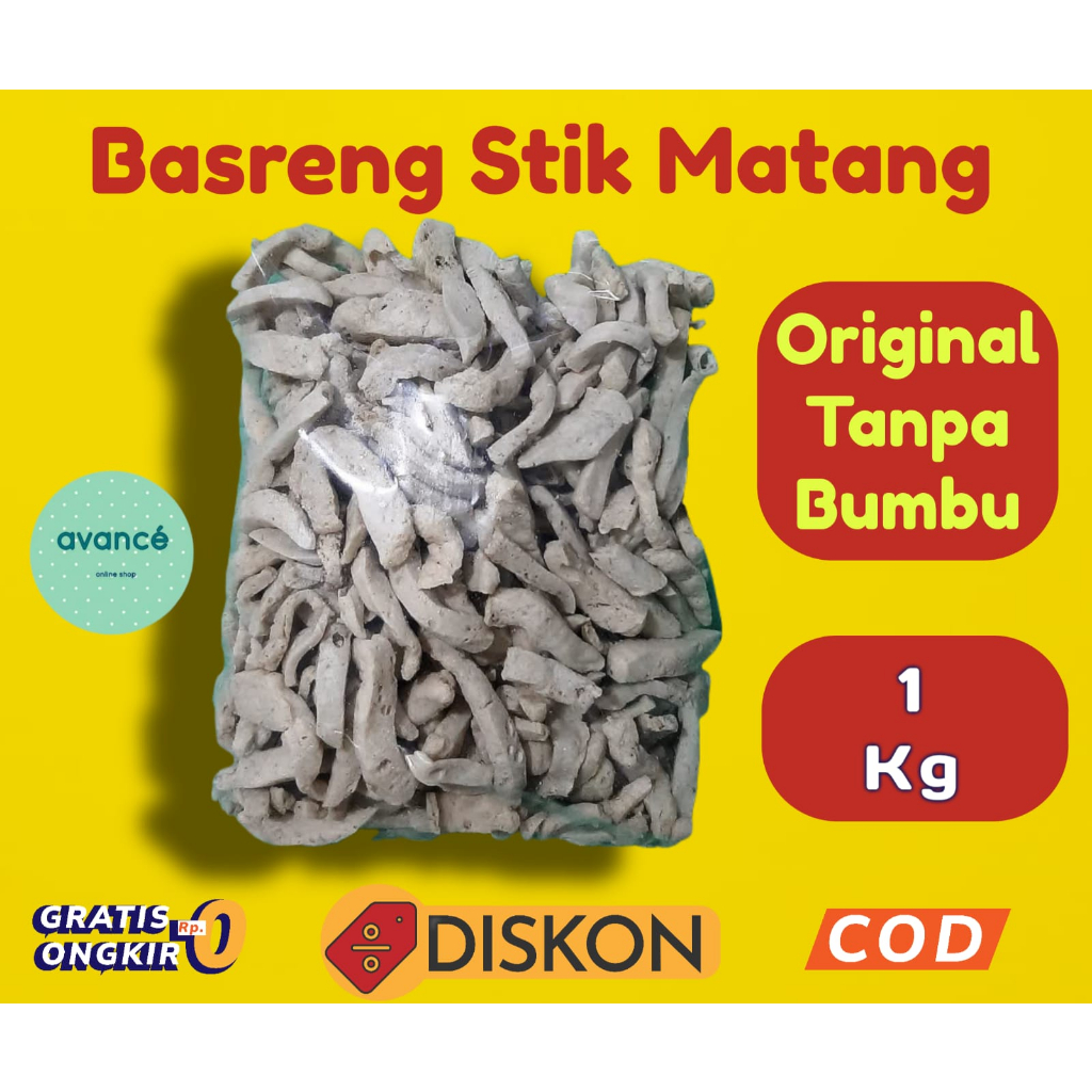 

1 Kg Stik Basreng Kriuk Matang Original Tanpa Bumbu