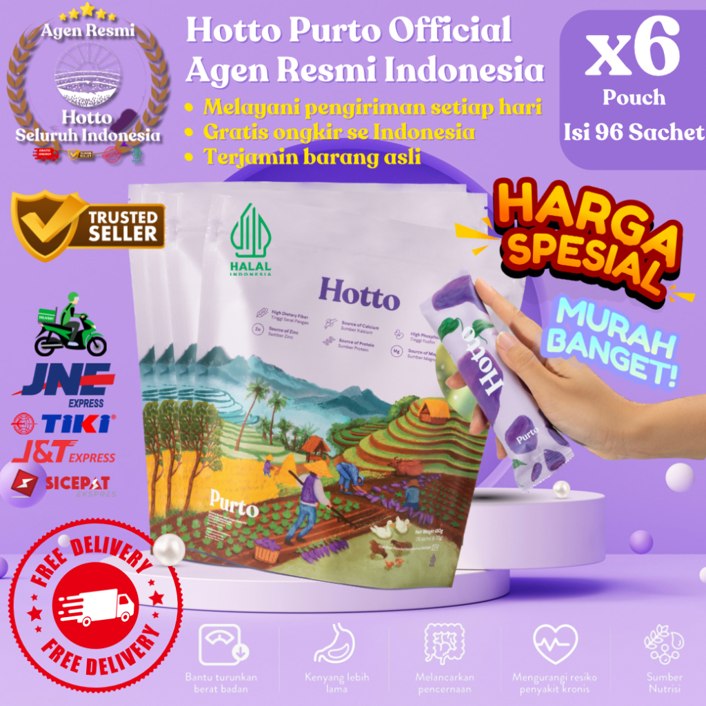 

PAKET MURAH! Hotto Purto 6 Pouch isi 96 Sachets atasi Gerd & Kolestrol