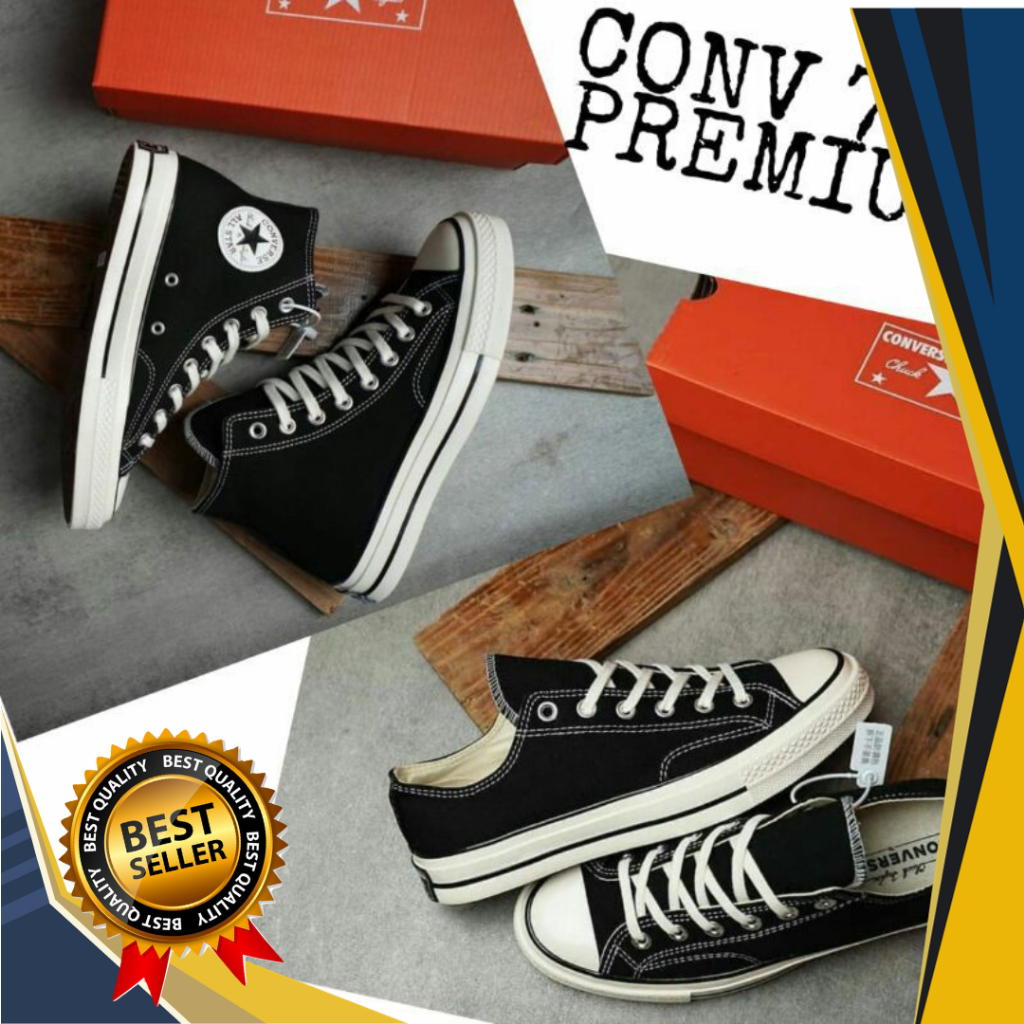 [ Grade Ori ] SEPATU CONVERSE ALL STAR 70S PREMIUM HIGH LOW PRIA WANITA