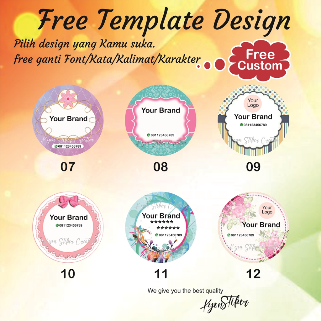 

Stiker label makanan dan minuman/stiker kemasan/stiker produk/label kemasan botol/label produk (GLOSSY)