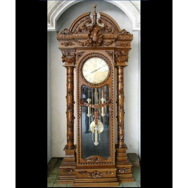 Lemari Jam brawijaya Jati / Jam Hias jati / Jam brawijaya