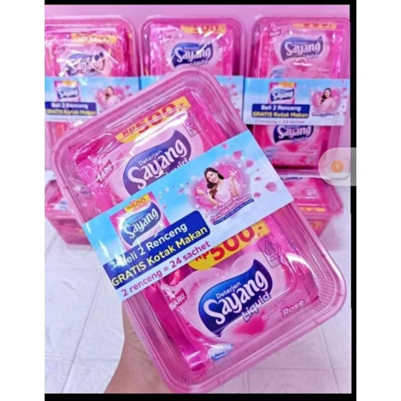 detergent sayang sachet isi 24 sachet free tepak