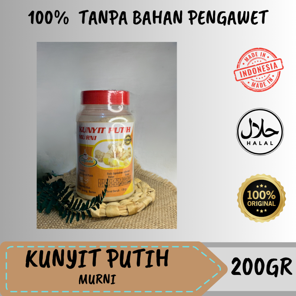 

KUNYIT PUTIH BUBUK / MURNI / ASLI / PURE WHITE TURMERIC / 100% TANPA BAHAN PENGAWET