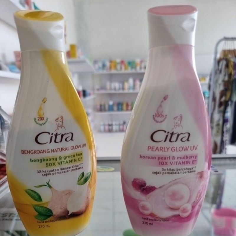 Hand & Body Lotion Citra Bengkoang 210ml/Citra Pearly Glow UV 230ml