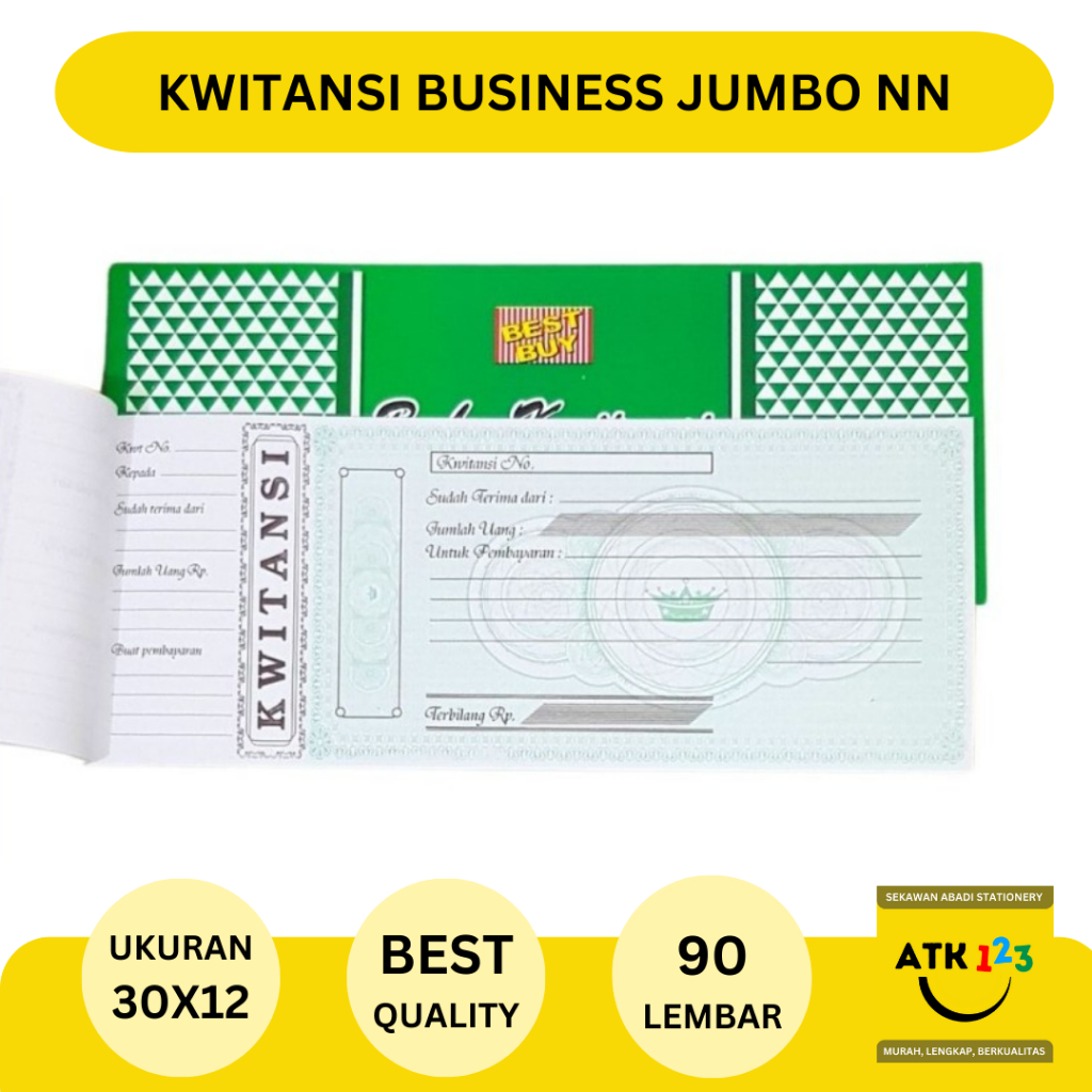 

Kwitansi Business Business Jumbo Merk NN Best Buy Isi 90 Lembar