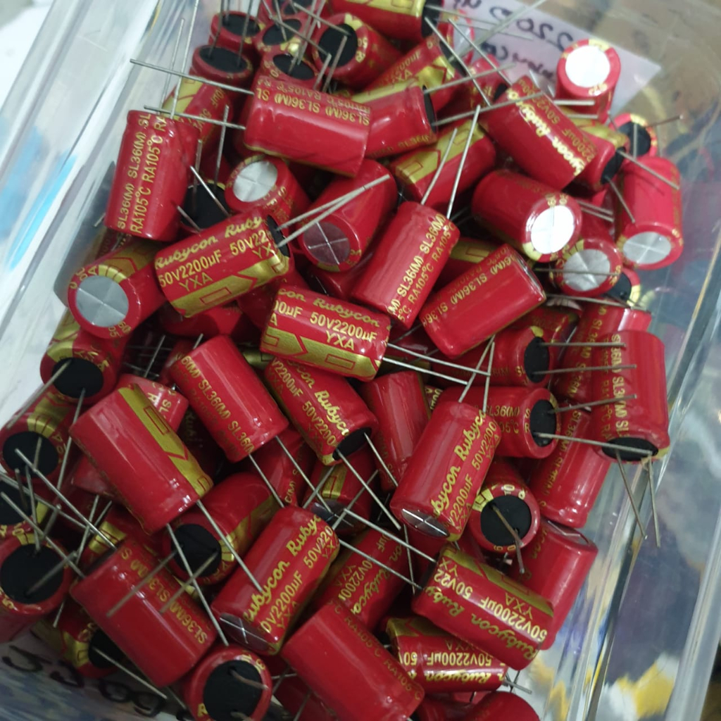 elco 2200uf 50v rubycon Red no 1 isi full Harga 1pcs