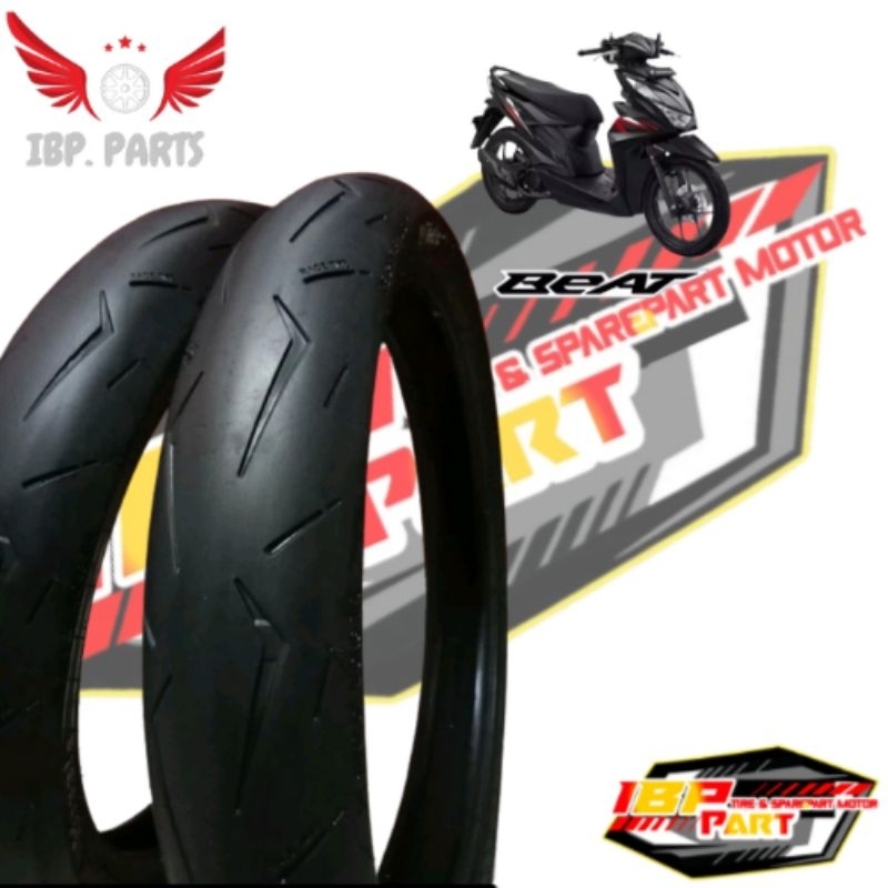 1 SET BAN MATIC RACE SOFTCOMPOUND MIZLE MR01 UKURAN 90/80 RING 14 TUBELES