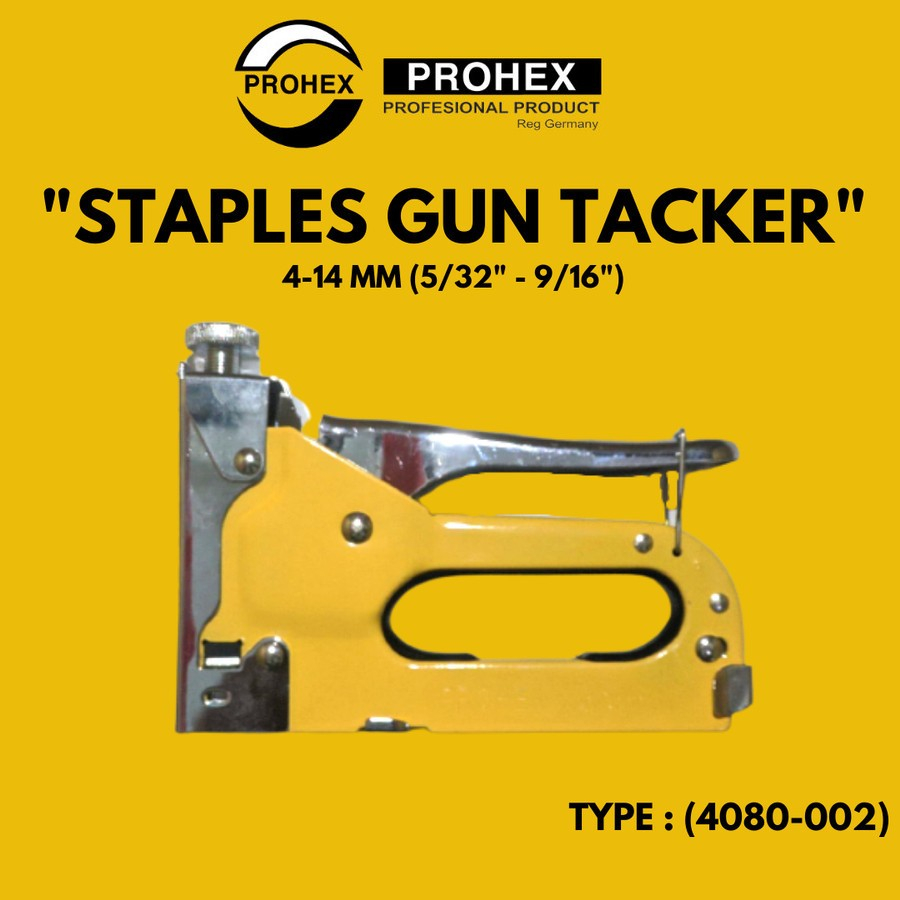 

PROHEX Alat Tembak Staples Gun Tacker Manual 4-14mm + Bonus Isi 8mm 1000pcs