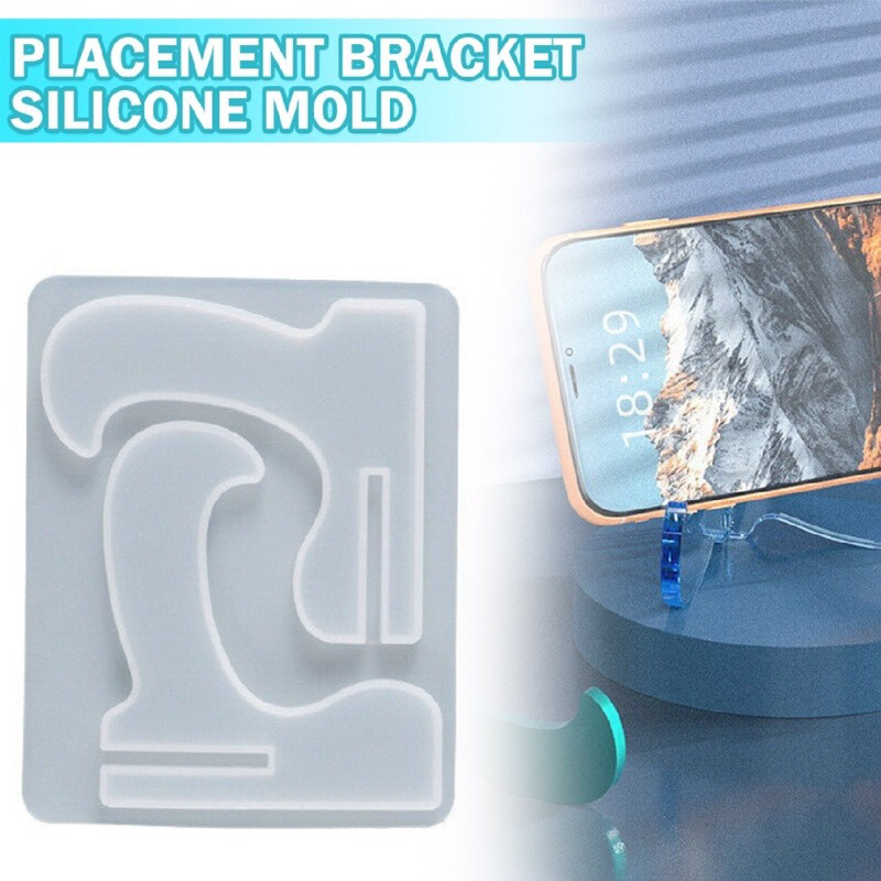 Cetakan Resin Bahan Silikon Bentuk Bingkai Foto / Cetakan Resin Phone Holder Bracket Handphone Duduk