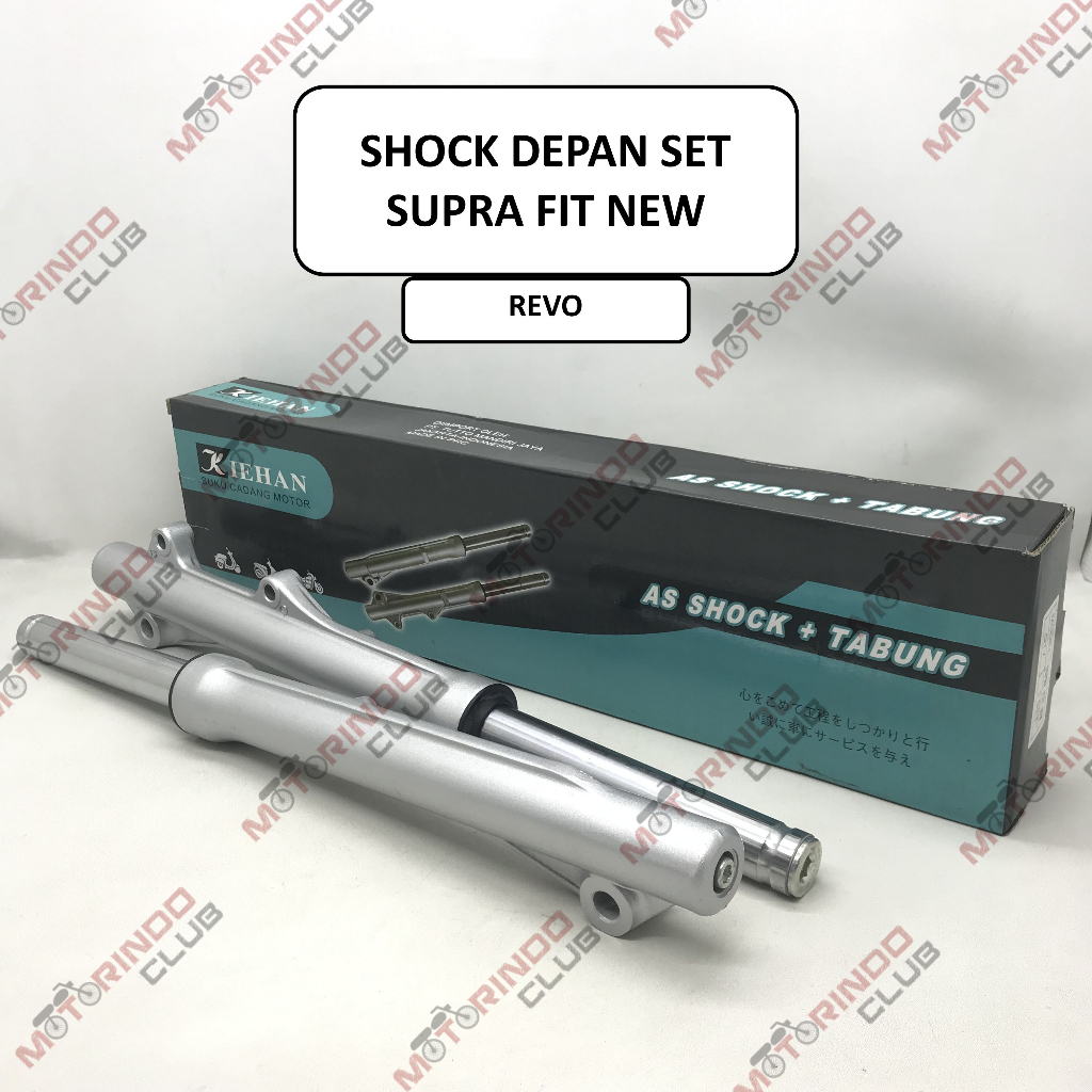 Shock Depan + Tabung / Fork Depan Set motor SUPRA FIT NEW ; REVO merek Kiehan