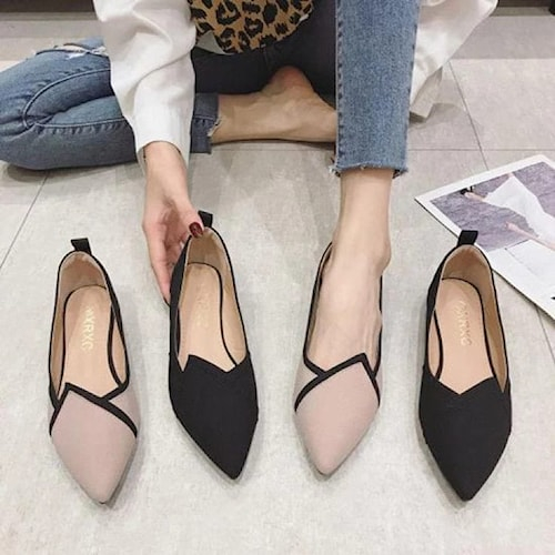 Sepatu Teplek Flat Shoes Tanpa Hak  Wanita Terbaru Kekinian