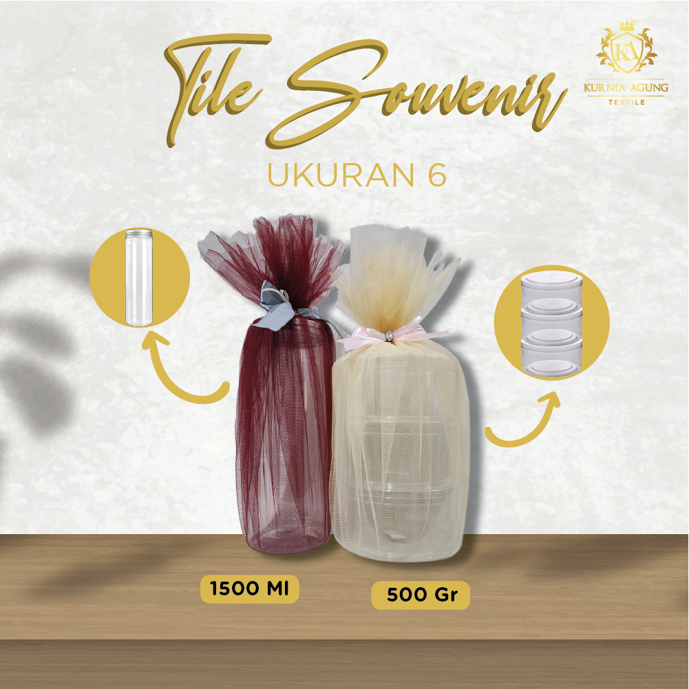 Tile Souvenir Bahan Bungkus Jar Toples Lebaran Natal Besar Ukuran 70cm x 120cm Kantong Tile Tanpa Ja
