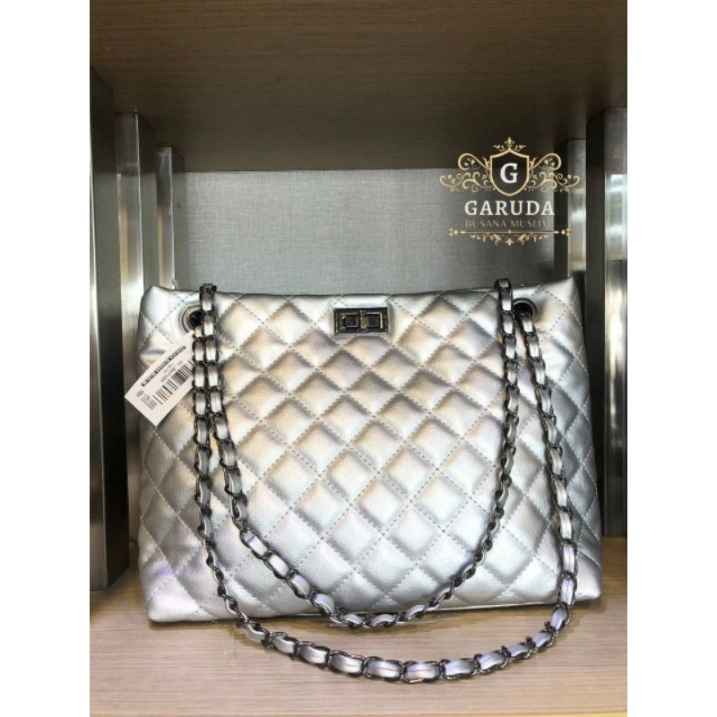 TAS BRANDED Tas silver wanita Tas import wanita