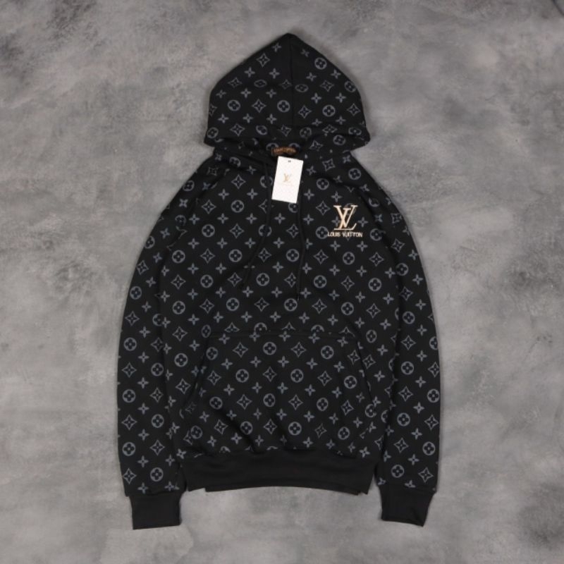 JAKET SWEATER HOODIE L0UIS VUITTON FULLPRINT LOGO BORDIR PREMIUM MIRROR FULL TAG