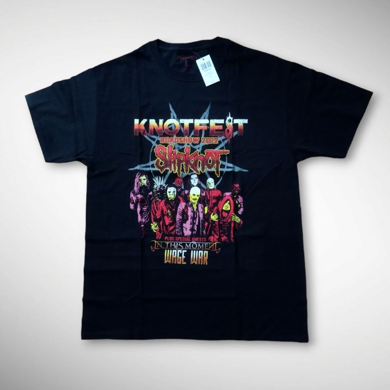 KAOS BAND OFFICIAL SLIPKNOT - KNOTFEST ROADSHOW 2022 TOUR WITH WAGE WAR T-SHIRT