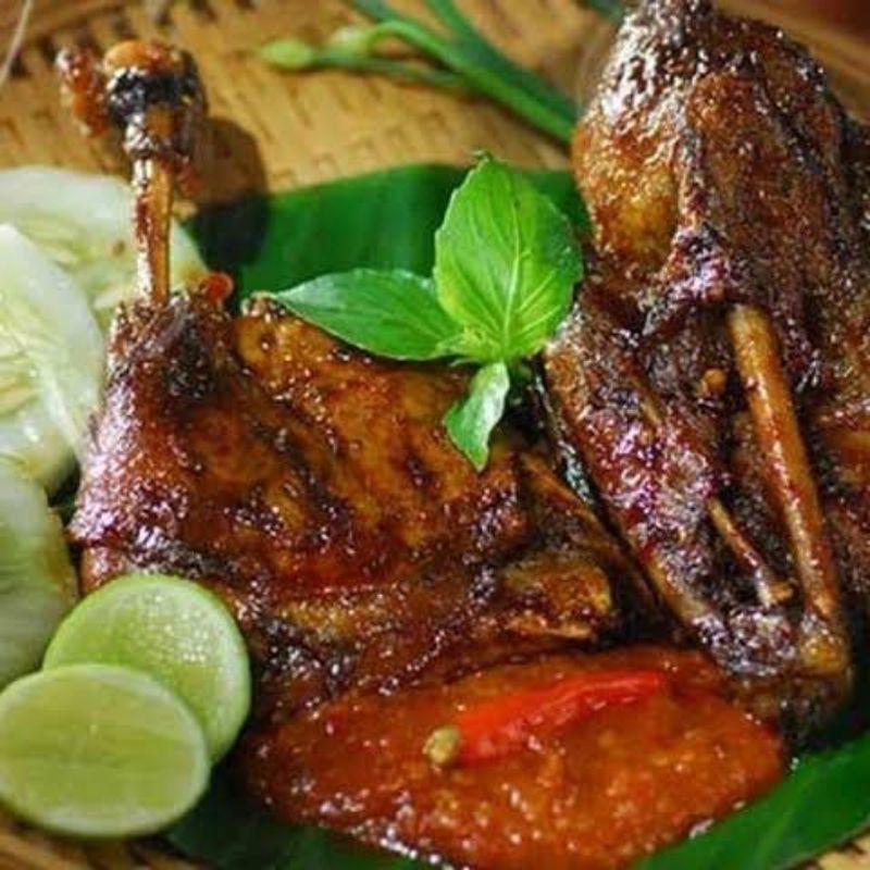 

Paket hemat Bebek Muda Bakar 1 ekor dengan sambal