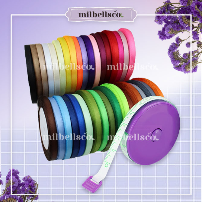 

Pita Meteran 1/4" (0,6cm) | Pita Satin Meteran Hampers Undangan Kerajinan