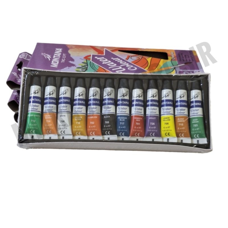 

Cat Lukis Water Colour MONTANA Isi 12 pcs/Cat Lukis/Cat Warna