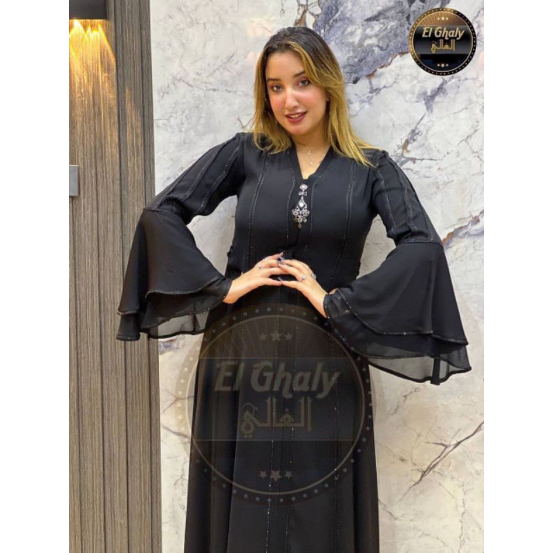 Abaya Hitam Arab Mesir Best Seller Terbaru Elegan mewah