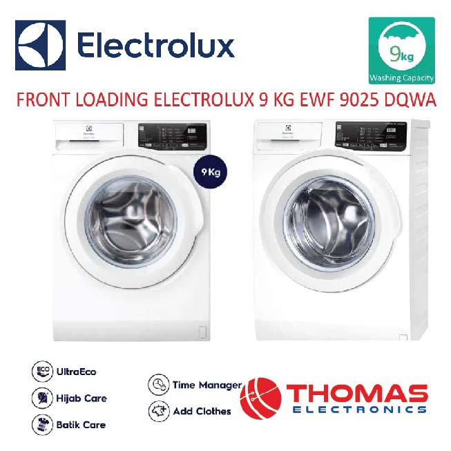 FRONT LOADING ELECTROLUX 9 KG EWF 9025 DQWA GARANSI RESMI