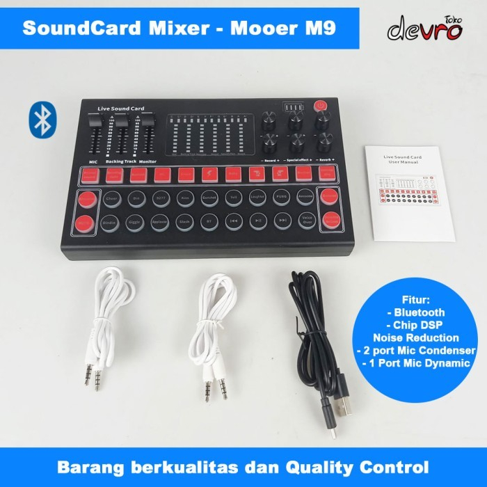 Mixer - Soundcard - USB Sound Card Live Broadcast Recording - MOOER M9