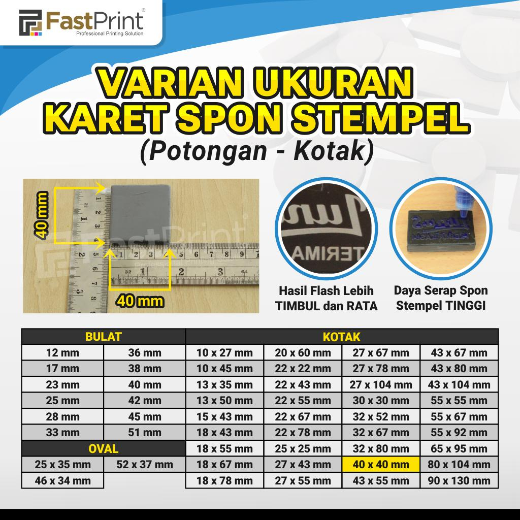 

Karet Stempel Flash Potongan Kotak 40X40 MM